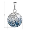 Strieborný prívesok s kryštálmi Swarovski modrý okrúhly 34225.3 ice blue