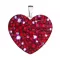 Strieborný prívesok s kryštálmi Swarovski červené srdce 34243.3 cherry