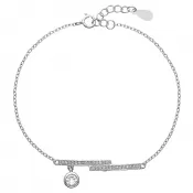 Strieborný náramok so zirkónmi 13013.1