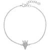 Strieborný náramok so zirkónmi malej sovy 13015.1
