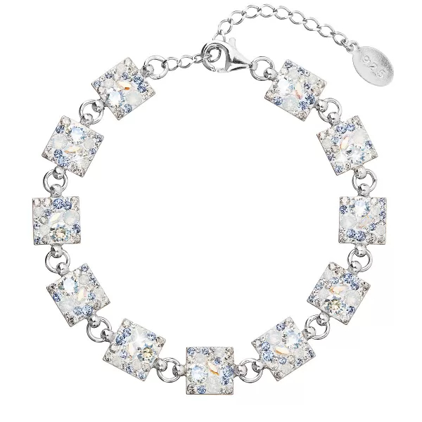 Strieborný náramok so Swarovski kryštálmi modrý 33047.3 light sapphire