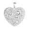 Strieborný prívesok s kryštálmi Swarovski biele srdce 34243.1