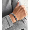 Strieborný náramok so Swarovski kryštálmi modrý 33047.3 blue style