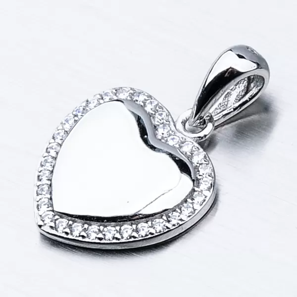Strieborný prívesok srdca HST-13105