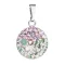 Strieborný prívesok s kryštálmi Swarovski mix farieb okrúhly 34225.3 sakura