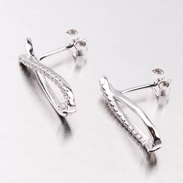 Náušnice kôstky so zirkónmi UPST-121879
