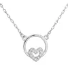 Strieborný náhrdelník so zirkónom biele srdce 12021.1