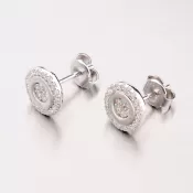 Náušnice kôstky so zirkónmi GLM12-048