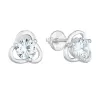 Strieborné náušnice Pecka so zirkónom v bilé farbe 11263.1