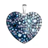 Strieborný prívesok s kryštálmi Swarovski modré srdce 34243.3 blue style