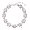 Strieborný náramok so Swarovski kryštálmi ružový 33047.3