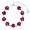 Strieborný náramok so Swarovski kryštálmi červený 33048.3 cherry