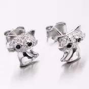 Náušnice kôstky so zirkónmi UPST-121874