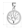 Strieborný prívesok so zirkónmi v bielej farbe strom života 14003.1