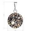 Strieborný prívesok s kryštálmi Swarovski mix farieb okrúhly 34225.4 colorado