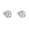 Strieborné náušnice pecka s kryštálmi Swarovski ab efekt okrúhle 31336.2