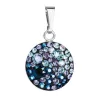 Strieborný prívesok s kryštálmi Swarovski modrý okrúhly 34225.3 blue style