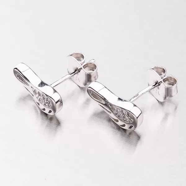 Náušnice kôstky so zirkónmi SET-1264/1