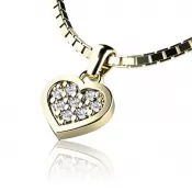 Zlatý prívesok srdca 10881-ZL-ZIR