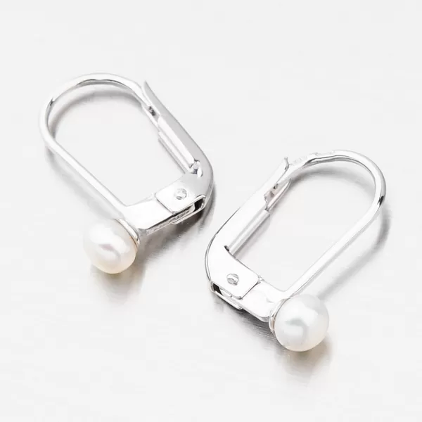 Dámske náušnice biele zlato 585 perál v bielej farbe s perlou 52GZ-8019B-KL