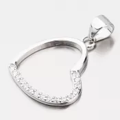 Strieborný prívesok srdca HST-13262