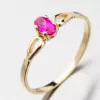Zlatý prsteň s oválnym Ruby 681p-110046