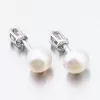 Dámske náušnice s perlou z bieleho zlata 52GZ-8002B-SR