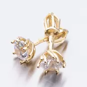 Dámske náušnice žlté zlato 585 zirkón dámske 52GZ-8001Z-SR
