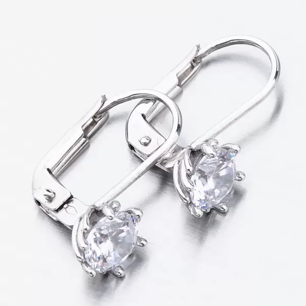 Dámske náušnice biele zlato 585 zirkón 52GZ-8001B-KL