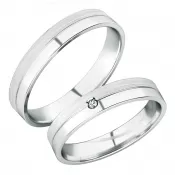 Snubné prstene z bieleho zlata SP-288