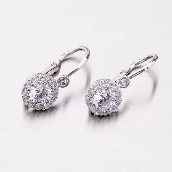 Detské náušnice biele zlato 585 zirkón 52DN-2745BBB