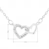 Strieborný náhrdelník so zirkónom biele srdce 12018.1