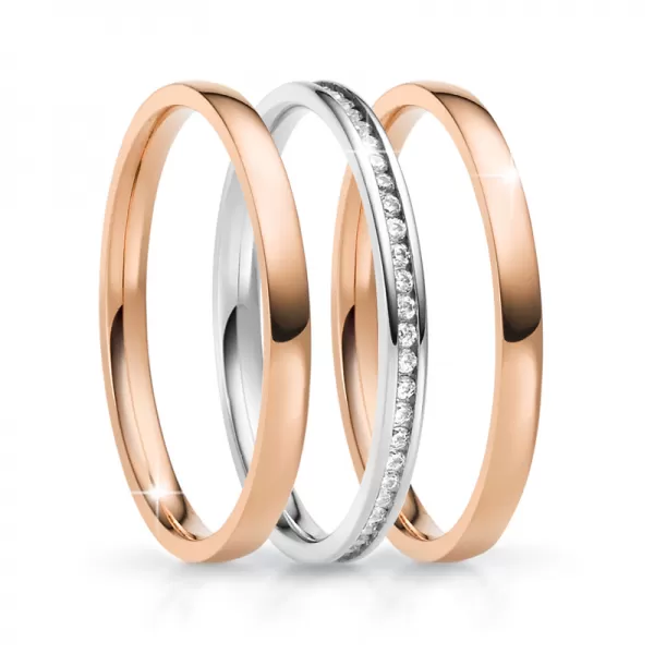 Oceľové zirkónové svadobné obrúčky na skladacie SP-NS-03-04-03