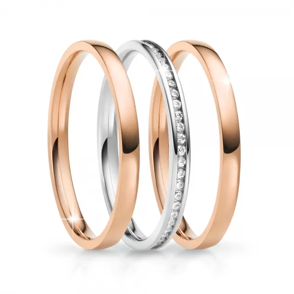 Svadobné obrúčky oceľový zirkón na skladacie SP-NS-03