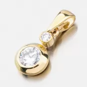 Zlatý prívesok so zirkónmi 682P-130017