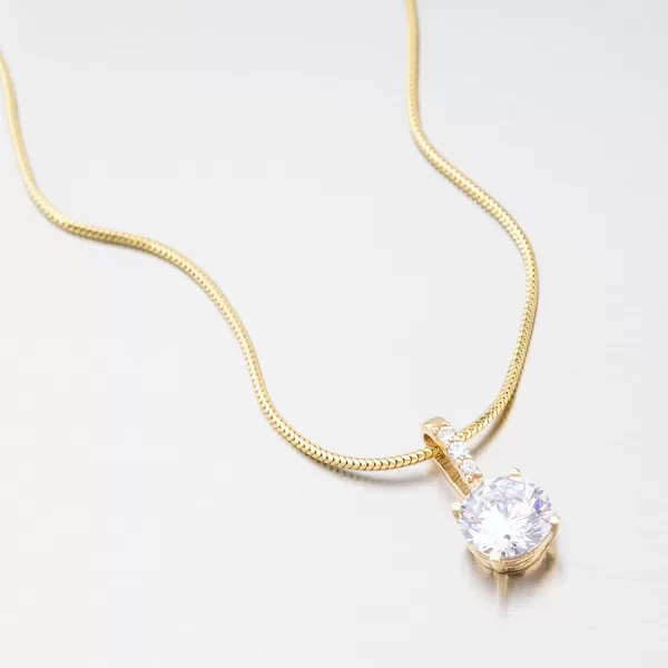 Zlatý prívesok so zirkónmi 662P-130199