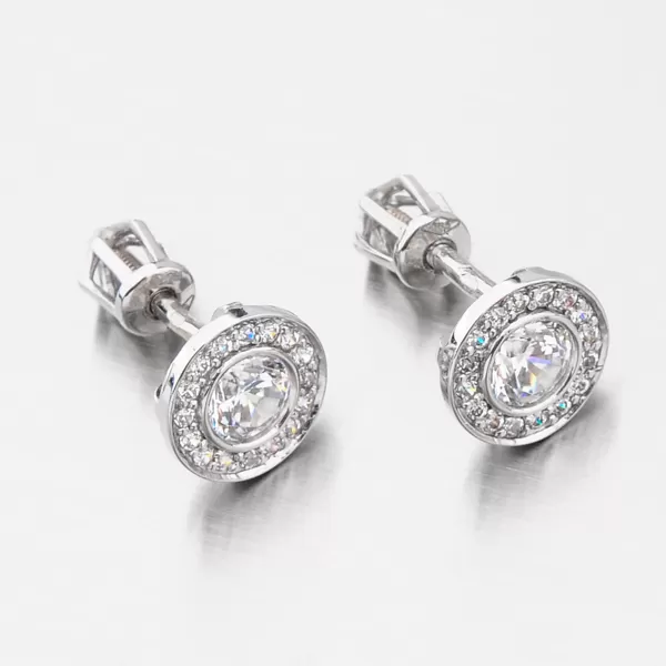 Dámske náušnice biele zlato 585 zirkón 52GZ-8028B-SR