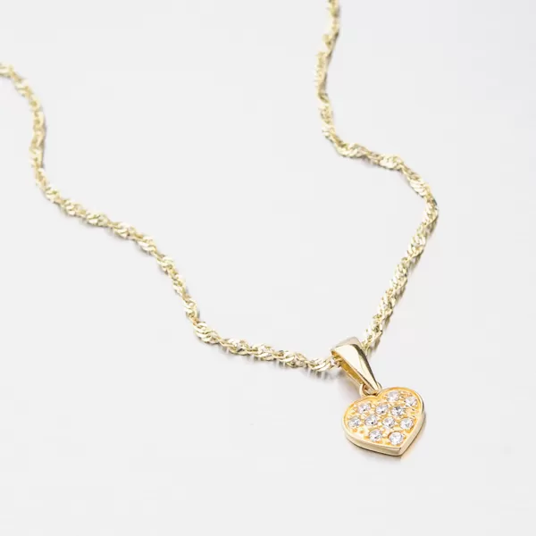 Zlaté srdce so zirkónmi 682P-130597