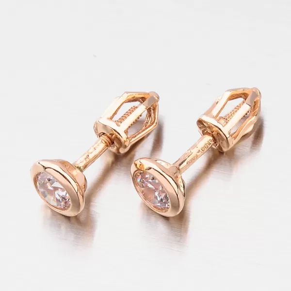 Dámske náušnice ružové zlato 585 zirkón 52DZ-8003CV-SR