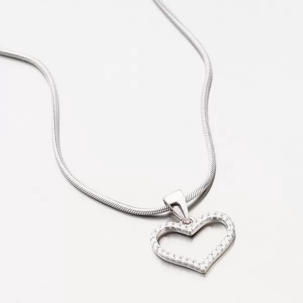 Strieborný prívesok srdca HST-13232