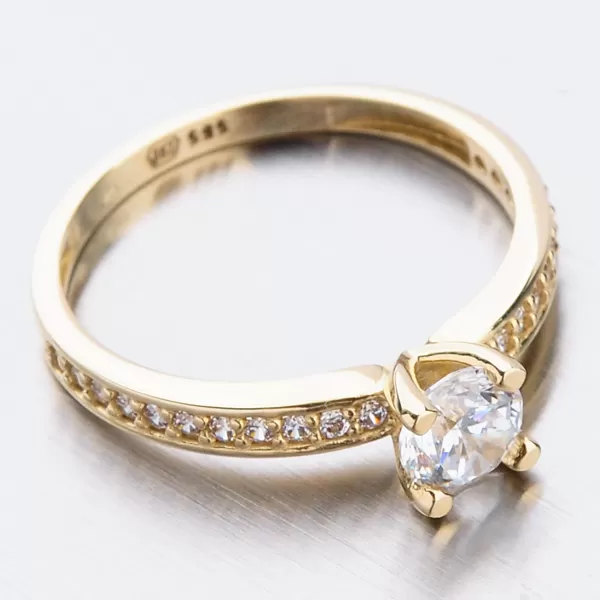 Zlatý prsteň so zirkónmi 51GZ-2354Z