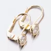 Dámske náušnice žlté zlato 585 zirkón 52DZ-8003Z-KL-ZIR