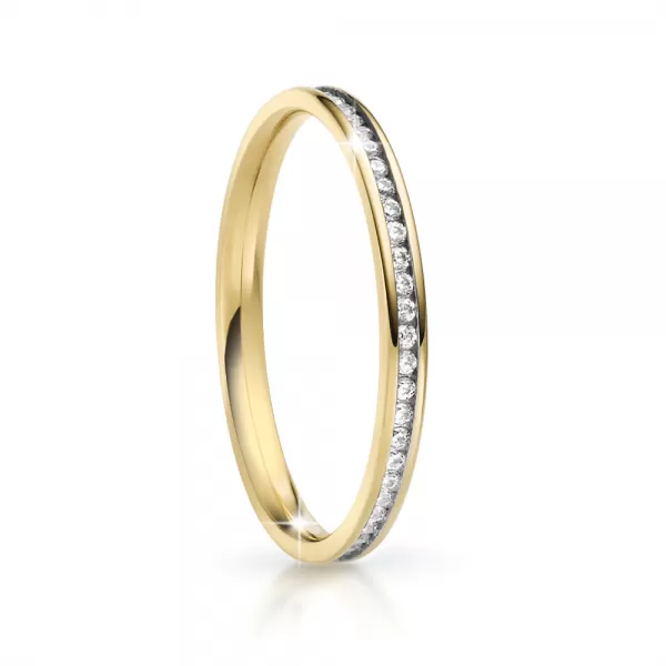 Svadobné obrúčky oceľový zirkón na skladacie SP-NS-05