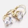 Dámske náušnice žlté zlato 585 zirkón v žltom 663P-120613