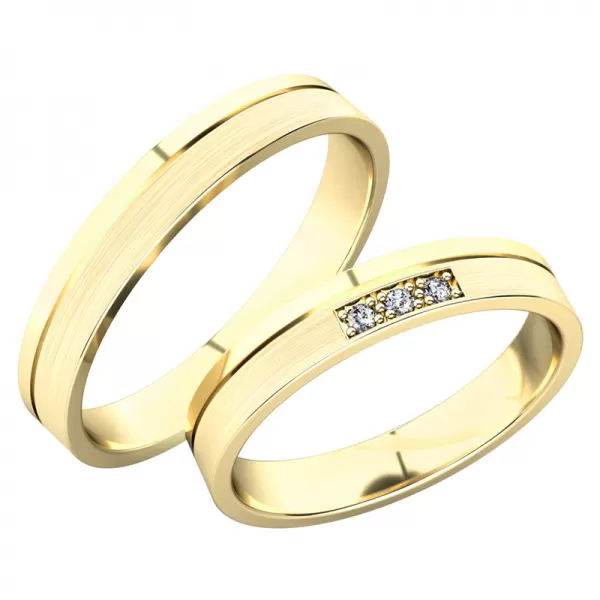 Snubné prstene z bieleho zlata SP-61079B