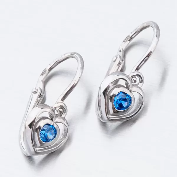 Detské náušnice biele zlato 585 zirkón 52DN-2752BM