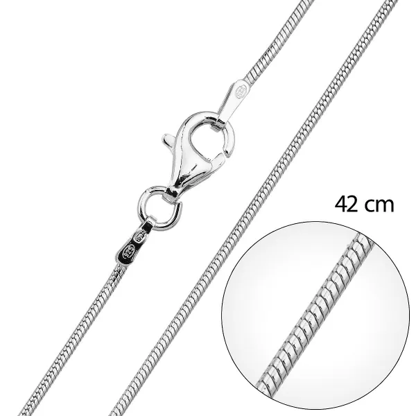 Strieborná retiazka guľatá dĺžka 42 cm 30002