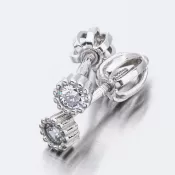 Dámske náušnice biele zlato 585 zirkón 52DZ-60236B-ZIR