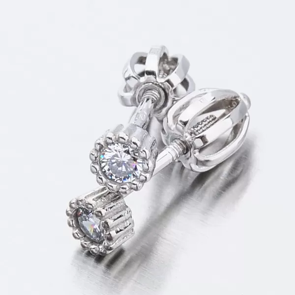 Dámske náušnice biele zlato 585 zirkón 52DZ-60236B-ZIR