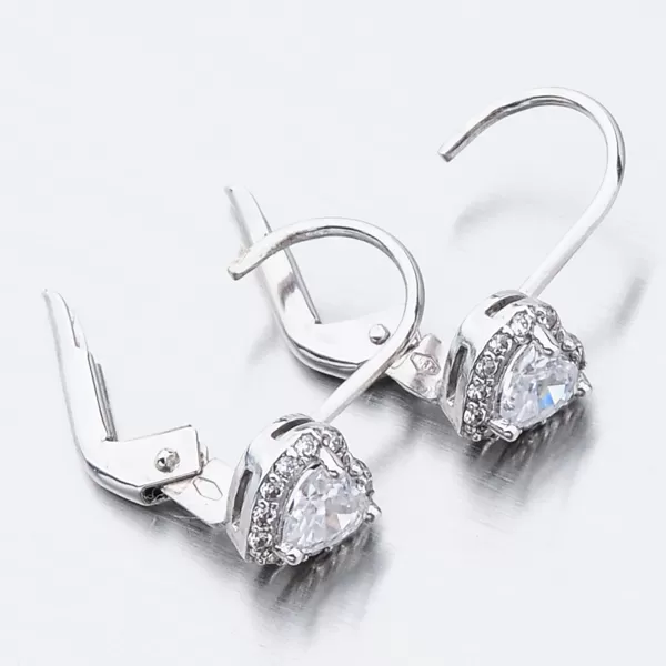 Dámske náušnice biele zlato 585 zirkón 52GZ-8015BBB-KL